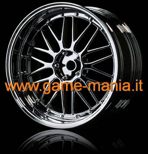 832101S - 4 cerchi a 10 razze sdoppiate CROMO offset modificabile by MST