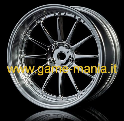 102091S - 4 cerchi a 12 razze CROMO / ARGENTO offset modificabile by MST