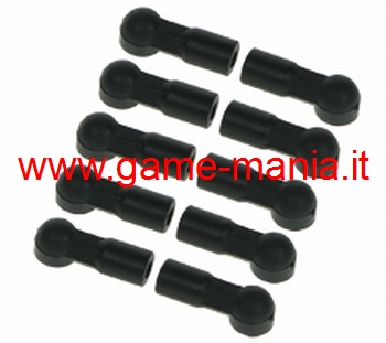 Giunti uniball nylon lungh. 12mm per sfere da 4.8mm by 3Racing