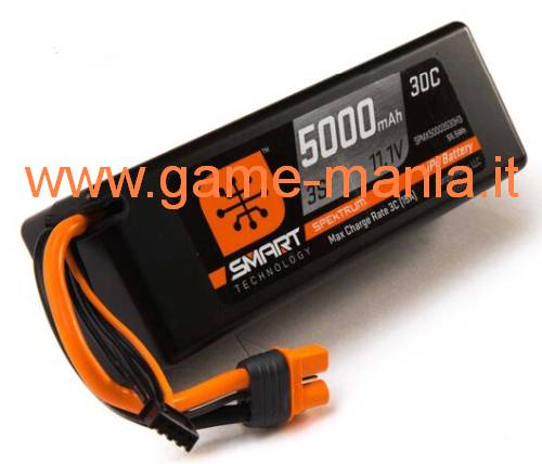 Batteria LiPo 5000Mah 30C 11,1V corazzata conn. IC3 by Spektrum