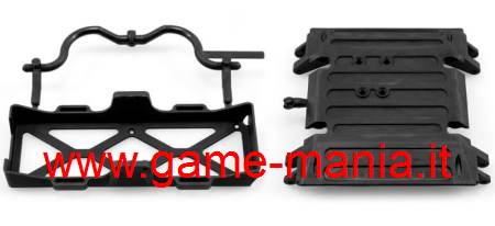 Skid plate e supporto batteria in nylon per Wraith by Axial