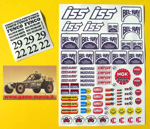 BEL-RAY BULLET 1/10 vintage offroad buggy sticker set by SPD