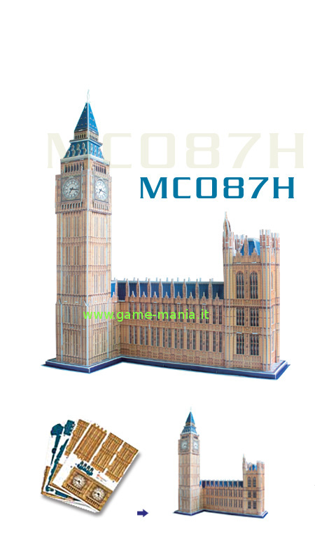 Cardboard building of Big Ben by CubicFun
