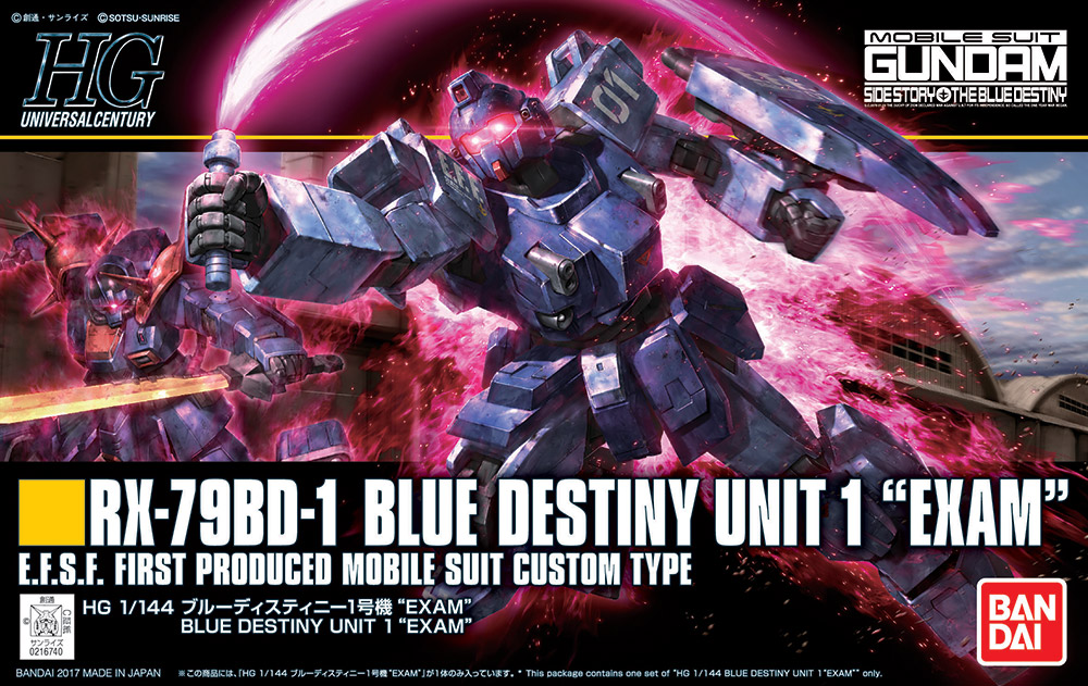 RX-79BD-1 Blue Destiny Unit 1 EXAM in scala 1:144 HGUC by Bandai