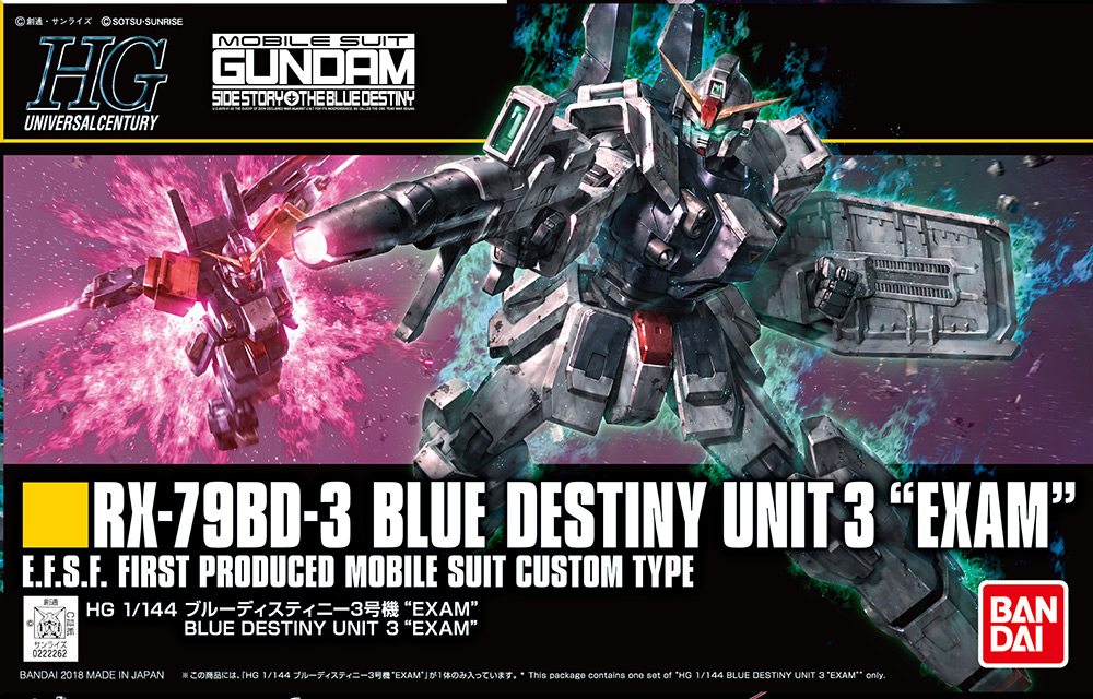 RX-79BD-3 Blue Destiny Unit 3 EXAM in scala 1:144 HGUC by Bandai