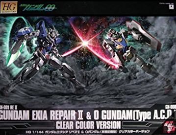 GN-001 RE II Gundam Exia e GN-000 0 Gundam Clear Color Ver. 1:144 serie HG 00 Bandai