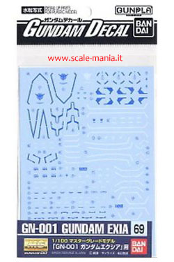 GD-69 decal set per Gundam Exia MG scala 1:100 by Bandai