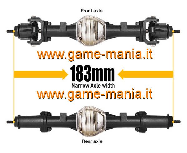 Ponti bloccati completi in compositi per GS01 o autocostruzioni by Gmade