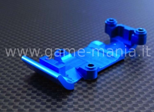 Skidplate posteriore in lega AZZURRO x Traxxas E-Revo 1:16 by GPM