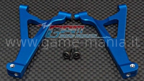 Braccett ant. super. allum. blu per Traxxas E-Revo 1:16 by GPM