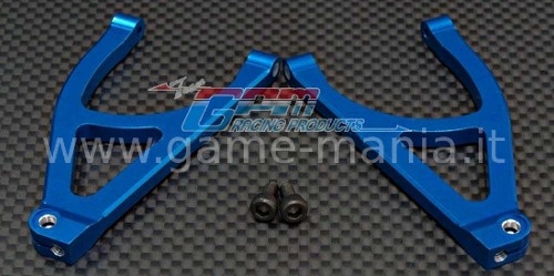 Braccetti post. super. allum. blu per Traxxas E-Revo 1:16 by GPM