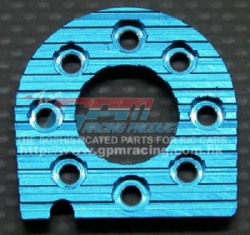 Supporto motore alluminio BLU con dissipatore per TT-01 by GPM