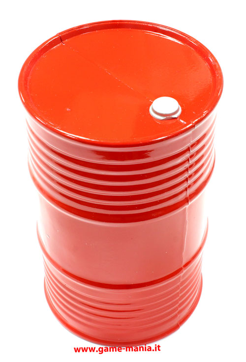 Barile in plastica rossa da 55 galloni scala 1:10 by Integy