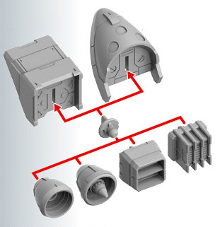 Propulsori MS Vernier 03 per Gunpla by Bandai