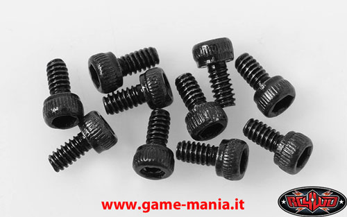 Viti in acciaio brunito M1.6x3mm testa esagonale rialzata 10pz RC4WD