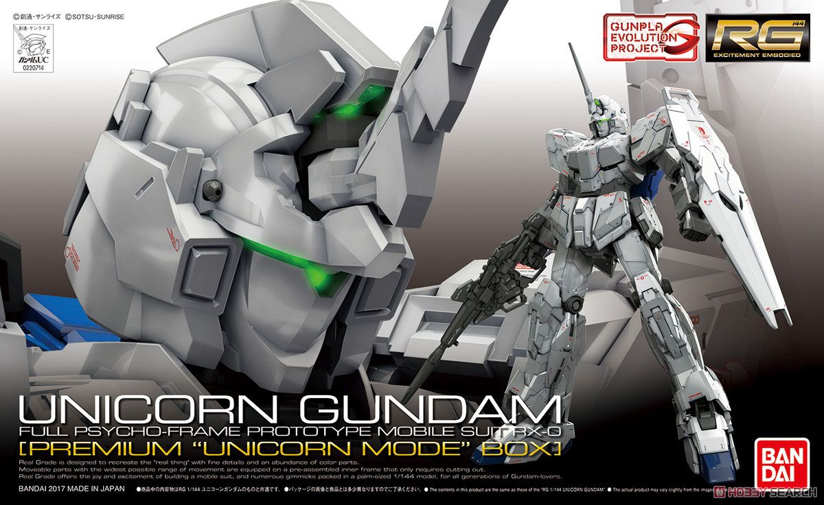 RX-0 Gundam Unicorn SP scala 1:144 serie RG by Bandai