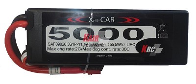 Batteria LiPo 5000Mah 30C/60C 11,1V corazzata conn. Deans by RCS