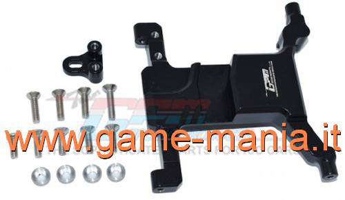 Supporto servo IN LEGA nero per Axial SCX-10 III by GPM