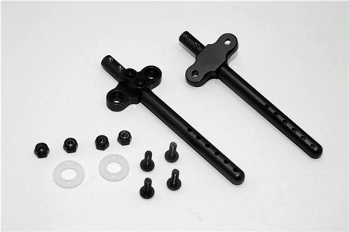 2x BLACK anod. alloy body supports for GS01 by GPM