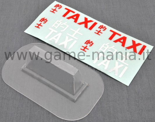 Insegna TAXI in lexan per tetto automodelli 1/10 illuminabile