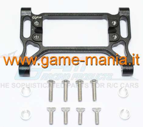 Supporto servo sterzo IN LEGA NERA per Traxxas TRX-4 by GPM