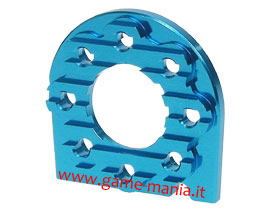 Supporto motore alluminio BLU con dissipatore per TT-01 by 3Racing