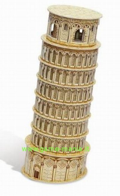 Cardboard building of Tower of Pisa by Modellogic