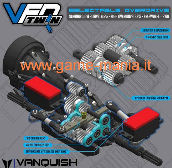 Complete VFD TWIN OVERDRIVE AND DIG transmission by Vanquish