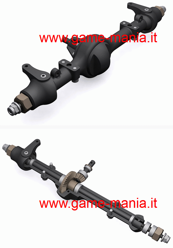 Ponte YOTA anteriore sterzante completo IN LEGA by RC4WD