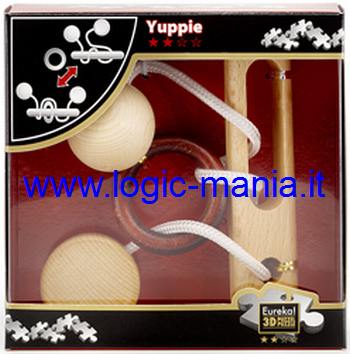 Yuppie - rompicapo in legno e corda by Eureka