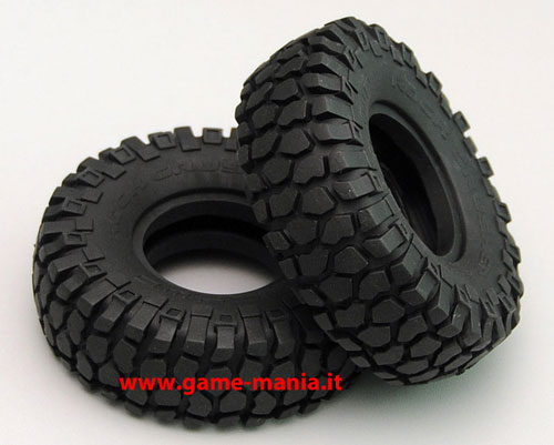 Coppia gomme 1.55" ROCK CRUSHER X/T con inserti mescola X3 by RC4WD