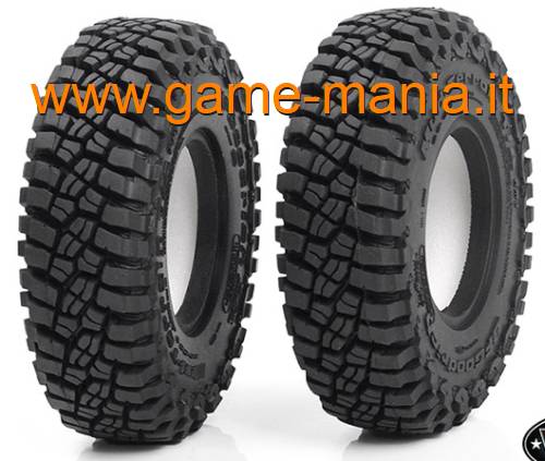 Coppia gomme 1.9 BFGoodrich T/A KM3 con inserti by RC4WD