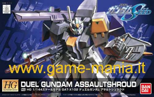 GAT-X102 Duel Gundam Assaultshroud scala 1:144 HG Seed by Bandai