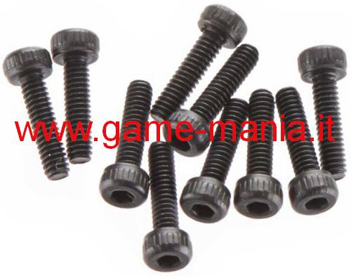 Viti nere M2x8mm testa esagonale rotonda (10 pz) by Axial