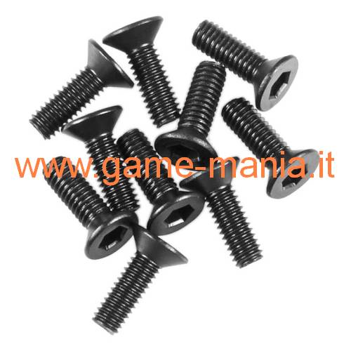 Viti acciaio M2,6x8mm testa esagonale tonda (x10) by Axial