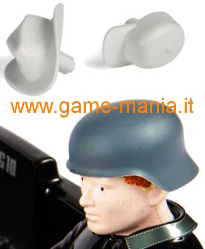 Pilot's 1/10 scale white head with 3 different hats by Axial