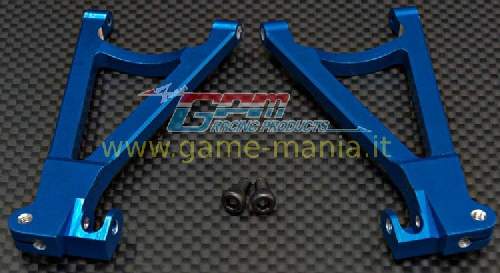 Braccetti post.infer. in lega blu per Traxxas E-Revo 1:16 by GPM