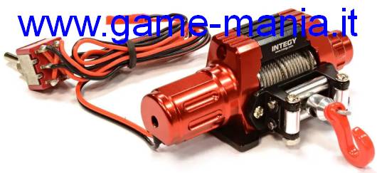 1/10 scale RED ALLOY T10 realistic winch w/steel wire by Integy