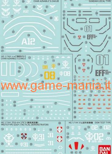 GD-105 decal set serie The Origin 1:144 by Bandai