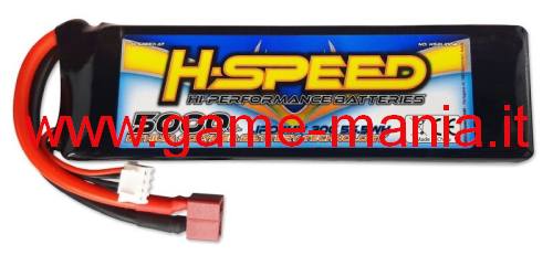 Batteria Lipo 5000Mah 30C 11,1V conn. Deans by H-Speed