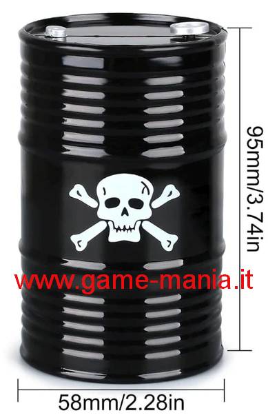 Black painted plastic 1/10 scale 55 Gallons Barrel by GMI