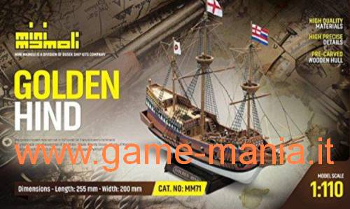 Kit galeone inglese "Golden Hind" in scala 1:110 by Mamoli