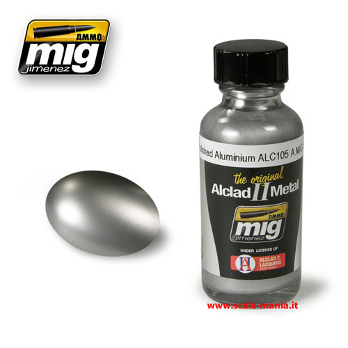 Colore Alluminio Lucidato Alclad II ALC105 in boccetta 30ml MIG