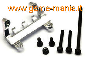 Supporto IN LEGA argento 4-LINKS x ponti AX/SCX-10 by GPM