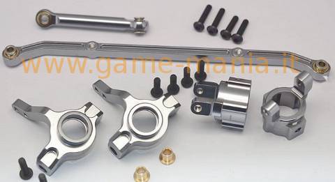 5 degrees toe-in complete SILVER alloy steering upgrade set for SCX-10 by GPM