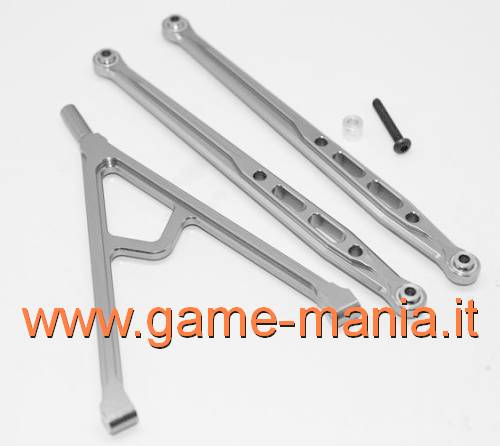 Links ANTERIORI in lega argento per Axial SCX-10 by GPM