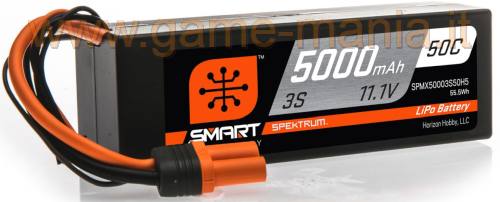 Batteria LiPo 5000Mah 100C 11,1V corazzata conn. IC5 by Spektrum