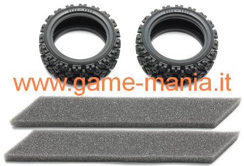 Gomme 1.9" tassellate "Rally Block" mescola SOFT by Tamiya (x2)