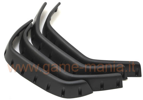 Black nylon fender flares (4x) for TRX-4 by Traxxas