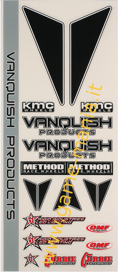 Adesivi METHOD-RIGID-CURRIE-KMC scala 1:10 by Vanquish Products